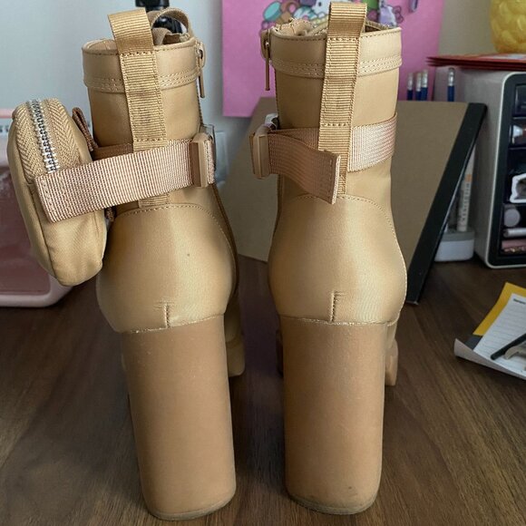 Steve Madden Beige Combat Heel Boots - Size 8 - Renegade-pc - Picture 4 of 4